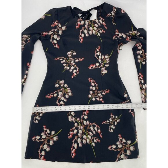 NWT MM Couture By Miss Me Chiffon Floral Bell Sleeve Dress Tie Back Sz M Boho - Picture 13 of 13